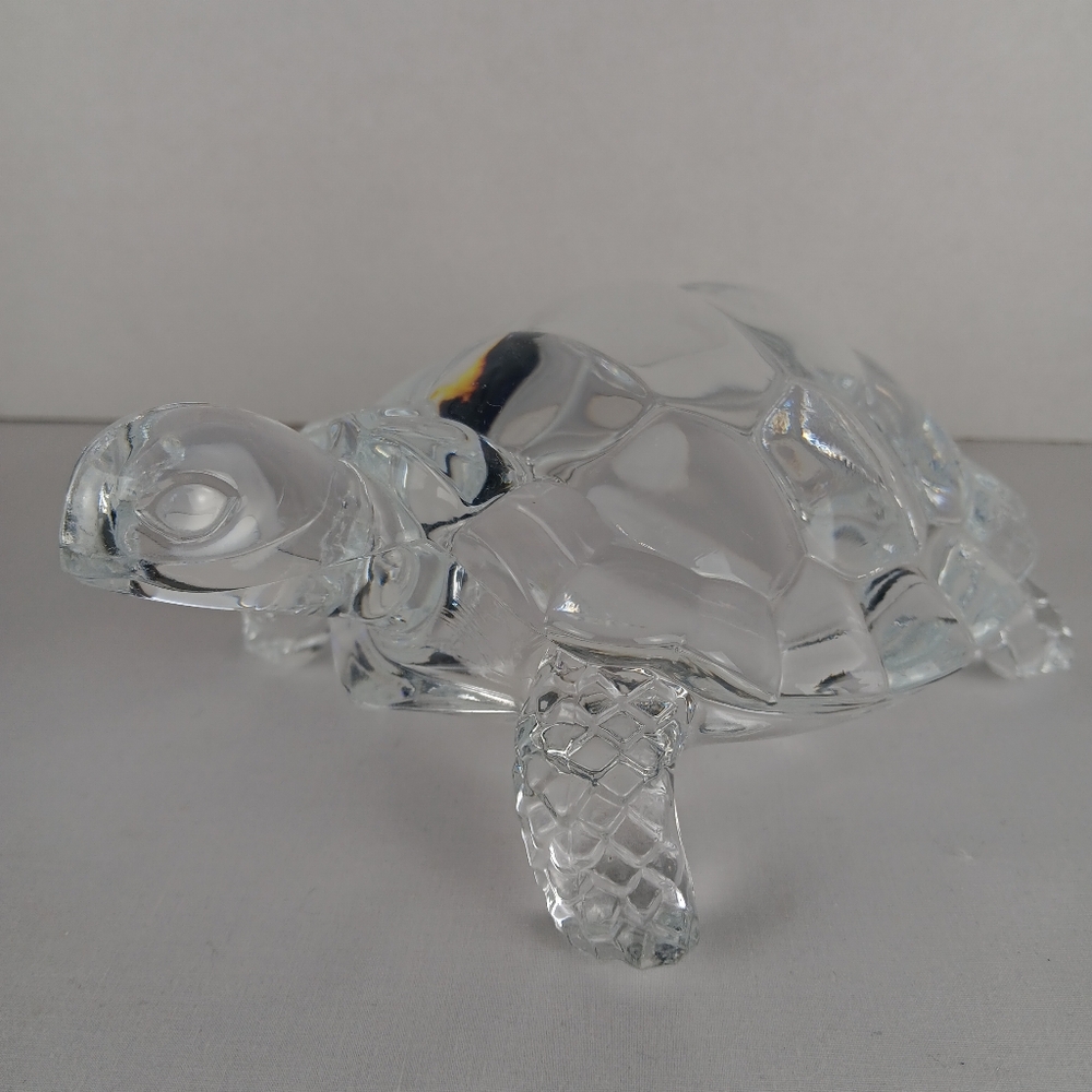 Crystal Turtle Pressed Glass